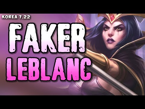 SKT Faker plays LeBlanc mid v Veigar matchup - Korean SoloQ patch 7.22