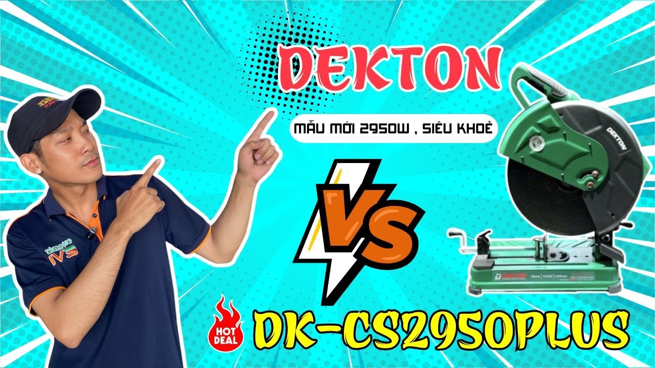 Máy cắt sắt Dekton DK-CS2950Plus công suất lên đến 2950W mô tơ dây đồng 100%