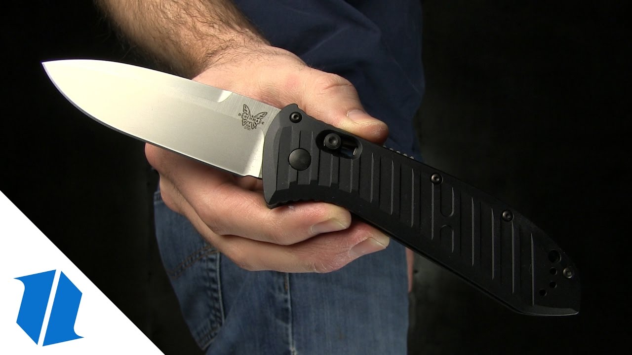 Benchmade 5700SBK Auto Presidio II Automatic Knife  (3.7" Black Serr) 