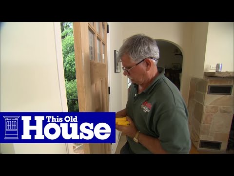 How to Hang a New Front Door in an Existing Frame | This Old House