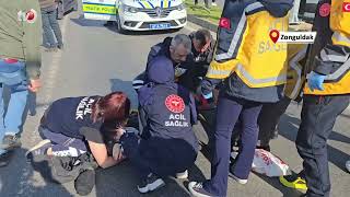 Otomobilin Çarptığı Üniversite Öğrencisi Yaralandı; Kaza Anı Kamerada