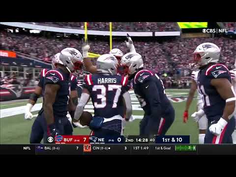 Damien Harris Rushing Touchdown | Patriots vs Bills