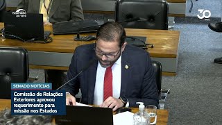 CRE aprova requerimento para missão oficial nos Estados Unidos