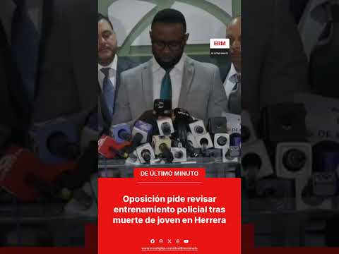Oposición pide revisar entrenamiento policial tras muerte de joven en Herrera