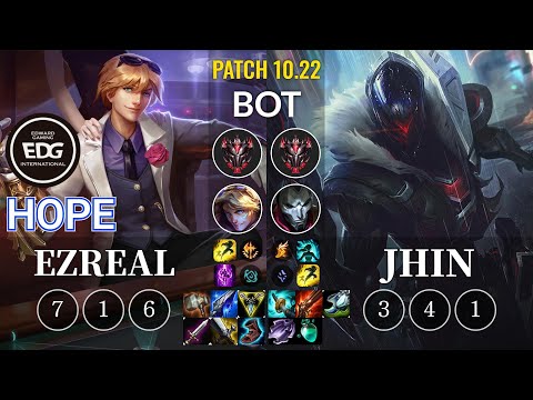 EDG Hope Ezreal vs Jhin Bot - KR Patch 10.22