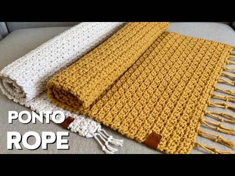 Crochet Rug - Rope Stitch - Beautiful and easy pattern to make - step-by-step by @MarceloNunesCroche