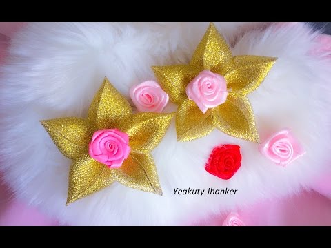 Kanzashi ribbon flower-- Brooch or hair clip (Mother's day special)