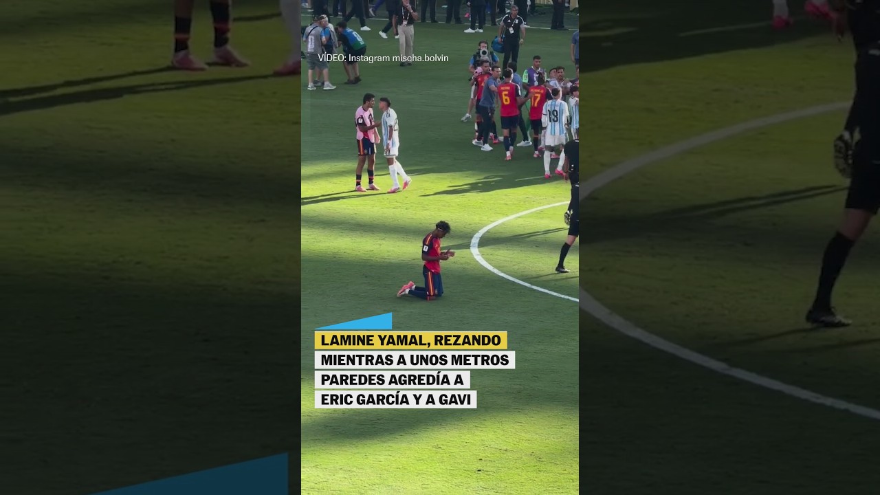 Lamine Yamal, rezando mientras Paredes agredía a Eric García y a Gavi #shorts