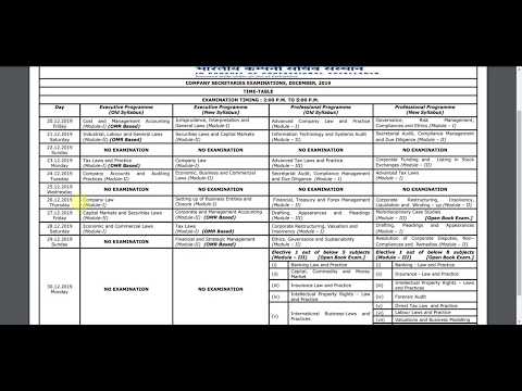 download lagu mp3 mp4 Icsi Exam Time Table, download lagu Icsi Exam Time Table gratis, unduh video klip Icsi Exam Time Table