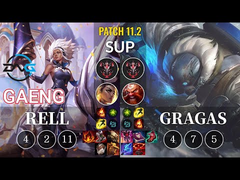 DFM Gaeng Rell vs Gragas Sup - KR Patch 11.2