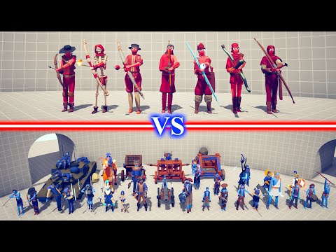 ARCHERS TEAM vs RANGED TEAM - Totally Accurate Battle Simulator TABS