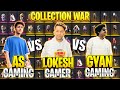 A_s Gaming Vs Lokesh Gamer Vs Gyan Gaming Richest Collection War Who Will Win? - Garena Free Fire