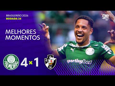 Gols e melhores lances de Palmeiras x Vasco da Gama