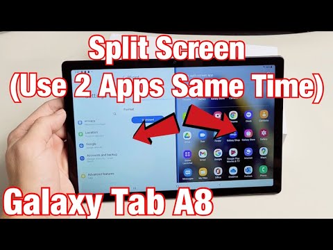 Galaxy Tab A8: How to Use Split Screen Feature (Use 2 Apps Side by Side Same Time)