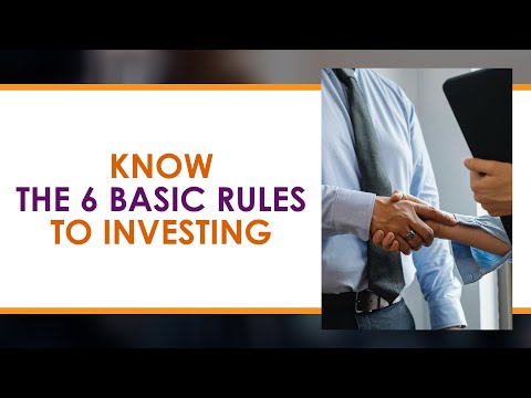Know The 6 Basic Rules To Investing - Robert Kiyosaki