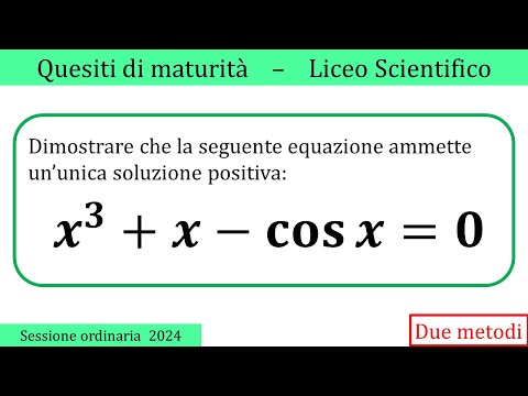 Maturità 2024 - Equazioni e funzioni - ORDINARIA - QUESITO 4