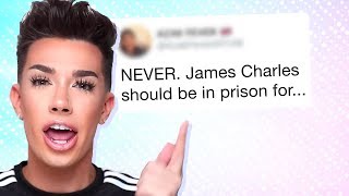 James Charles Tweets Photo That Has Angry Man Wanting Him in Prison