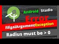 IllegalArgumentException radius must be greater than 0 | Do not use %p | Solved