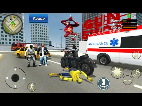 Flying Spider Rope Hero Crime City Battle | Spider Gangster City - Android GamePlay HD