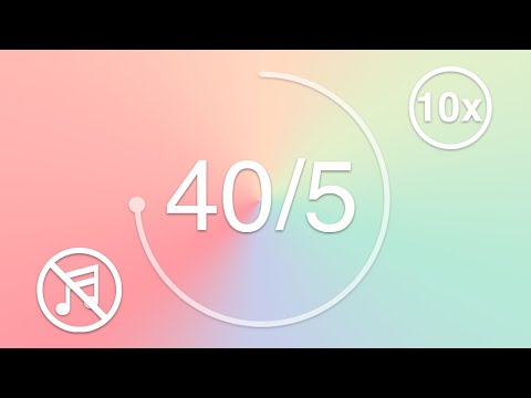 40/5 - Pomodoro - 40 minute timer with 5 minute breaks - Pastel