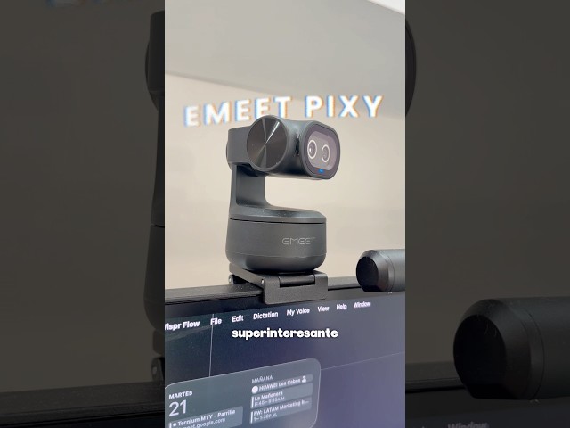 Vídeo relacionado con EMEET PIXY Cámara PTZ 4K con Doble Cámara y Seguimiento por IA, Enfoque Rápido de 0,2 s, 3 Micrófonos, Control por Gestos, Webcam 4K para Streaming y Compatible con Twitch/Switch 2