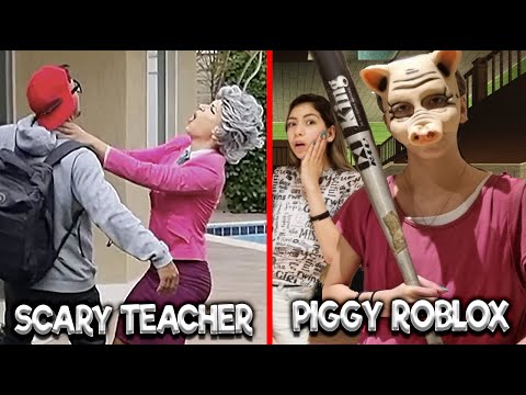 SCARY TEACHER PIGGY ROBLOX REAL LIFE VIDA REAL
