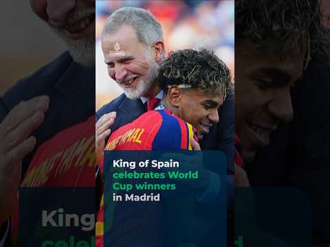 King of Spain celebrates World Cup winners in Madrid