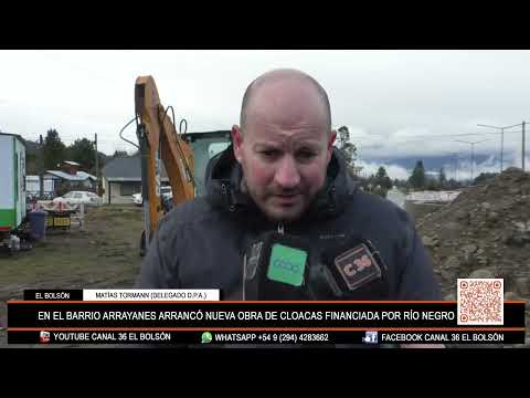 EN EL BARRIO ARRAYANES ARRANCÓ NUEVA OBRA DE CLOACAS FINANCIADA POR RÍO NEGRO - MATÍAS TORMANN