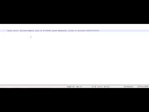 Fatal error: Allowed memory size of 67108864 bytes exhausted (tried to allocate 806575755757)