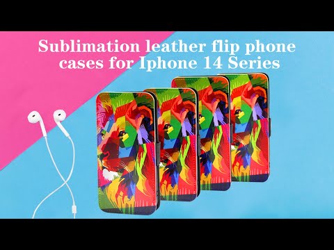 Sublimation Leather Flip Phone Case for Iphone 14