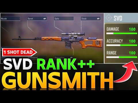 FORCE YOUR ENEMIES TO FLEE BEST “1 SHOT” SVD GUNSMITH IN CALL OF DUTY MOBILE | SVD RANK CLASS SETUP