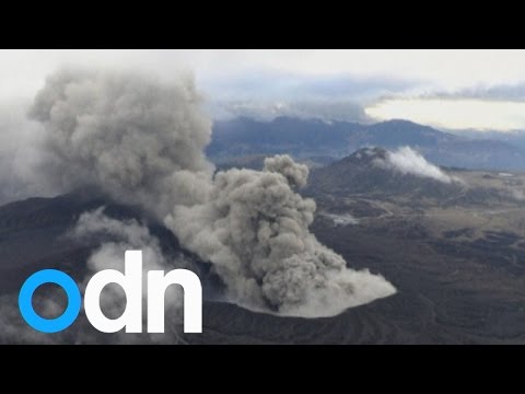 Japanese volcano suddenly fires rock and ash into the air
