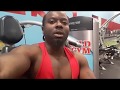 Muscle god flexing , chest bouncing and talking to fan
