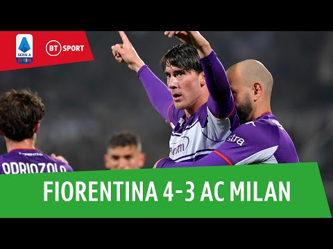 Fiorentina vs AC Milan (4-3) | Vlahovic shines in 7 goal thriller! | Serie A Highlights