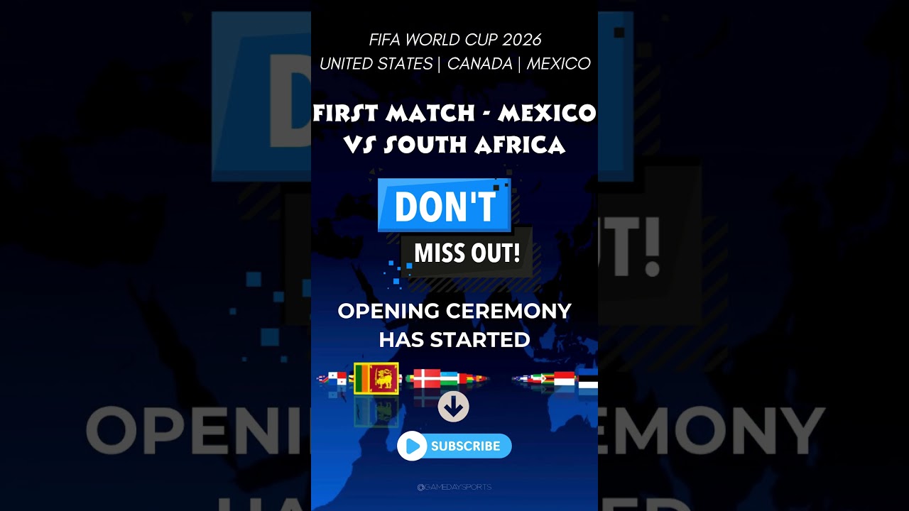 World Cup 2026 opening ceremony is on! First match: Mexico vs. South Africa. #wc26 #fifaworldcup