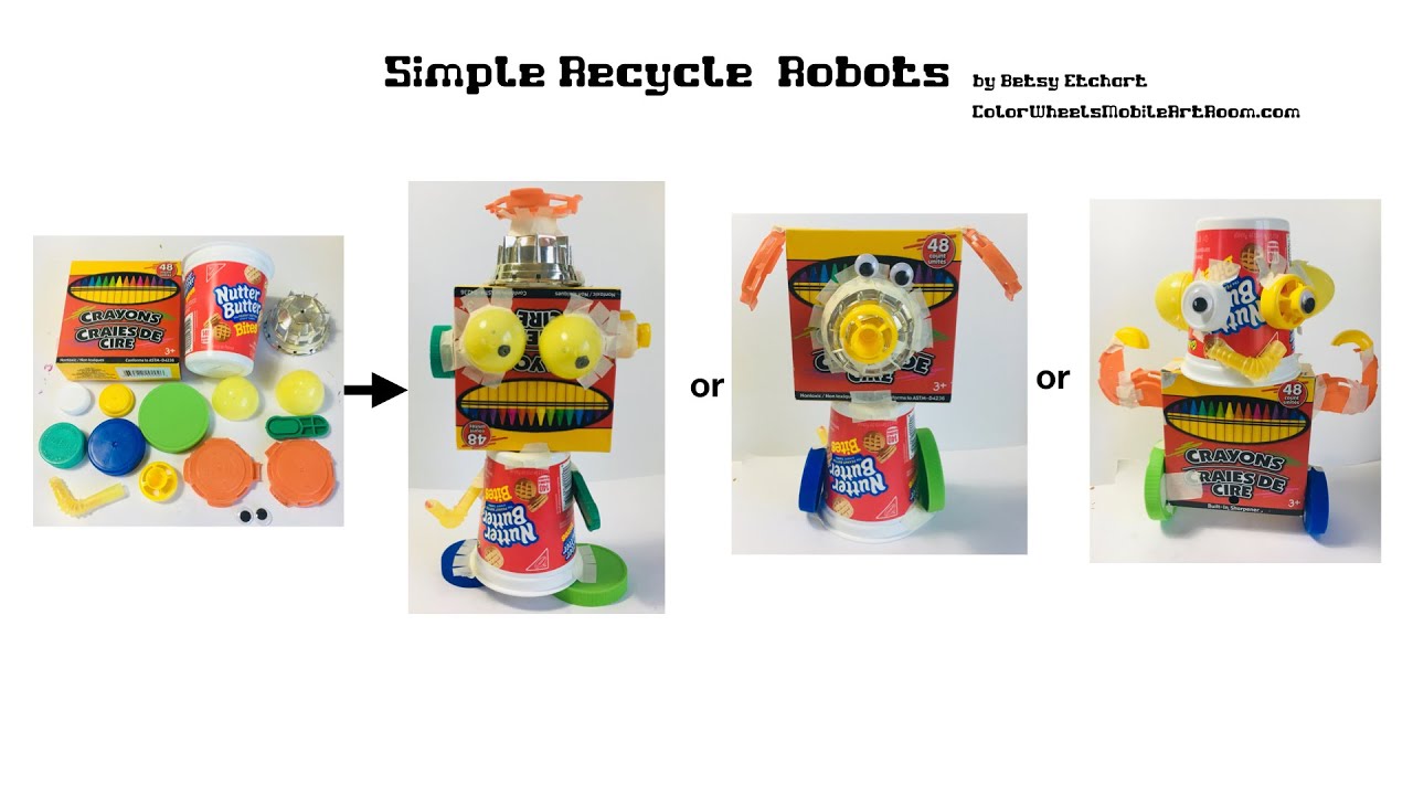 ColorWheels Recycle Robots Art Project Tutorial