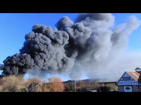 Large fire at an Industrial estate in North London.