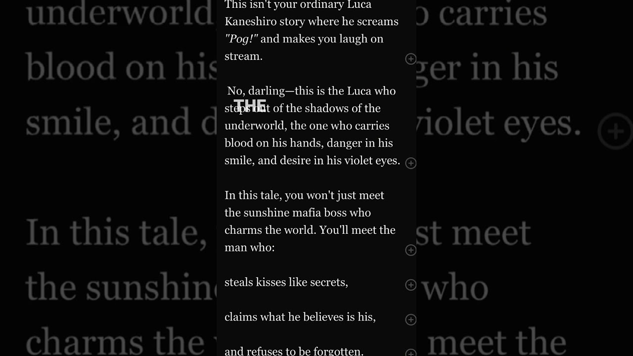 dark romance of Luca Kaneshiro? #fanfiction #story #vtuber #lucakaneshiro