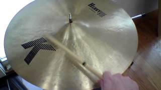 Video thumbnail for Zildjian 21" K Heavy Ride by kevinsdrumstuff