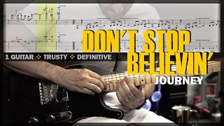 Don't Stop Believin | Guitar Cover Tab | Guitar Solo Lesson | Backing Track with Vocals 🎸 JOURNEY
