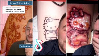 Henna Allergic reaction - TikTok compilation-Unnatural Henna for the first time