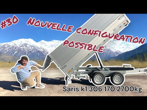 Remorque Benne Hydraulique SARIS - 306 x 170 cm - PTAC 2700 kg - 2 Essieux - Freinée - Ref. MP 305 153 2700 2_5