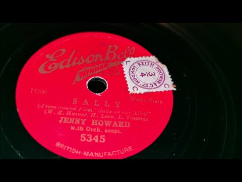 Sally ~ Jenny Howard ~ 1931 Edison Bell Winner 78rpm Record ~ Dual 1215