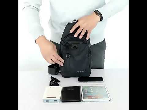 ~子甄彣璟~側背包1100-28 斜挎包 多功能大容量 斜背包 胸包 旅行包 防潑水 背包 錢包 單肩包 側肩包