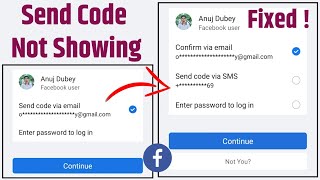 facebook send code via sms option not showing problem | send code ka option nahi aa raha