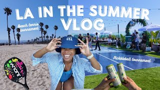 Trying a new sport: pickleball & beach tennis tournament, tasting mocktails