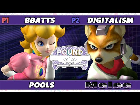 Pound 2022 - Bbatts (Peach) Vs. Digitalism (Fox) SSBM Smash Melee Tournament