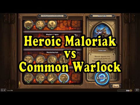 Hearthstone: Blackrock Mountain - Heroic Maloriak with a Common Warlock Deck