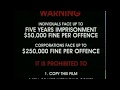 Roadshow Entertainment Warning Scroll 1996 2008 4K DVD Quality