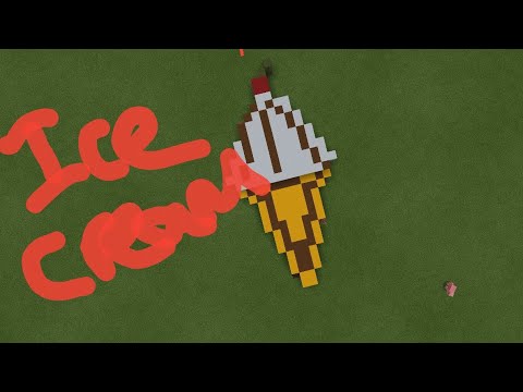 Minecraft building ice cream